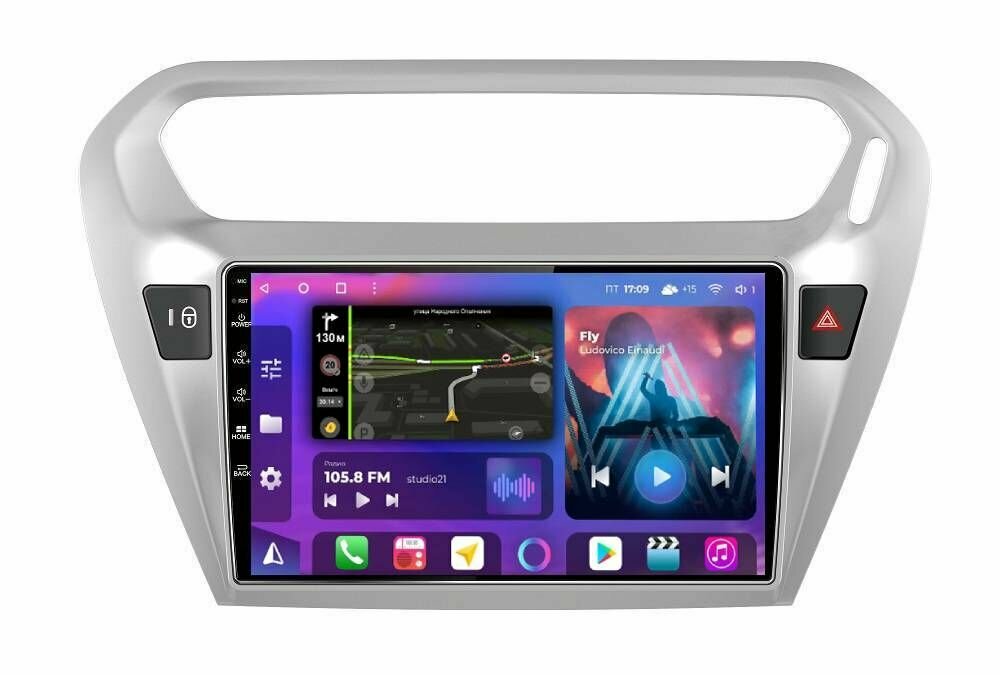 Магнитола для Peugeot 301 2013+ и Citroen C-Elysee 2012-2017 на Android 12