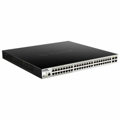 Коммутатор D-Link DGS-1210-52MPP, управляемый, количество портов: 48x1 Гбит/с (DGS-1210-52MPP/E2A)