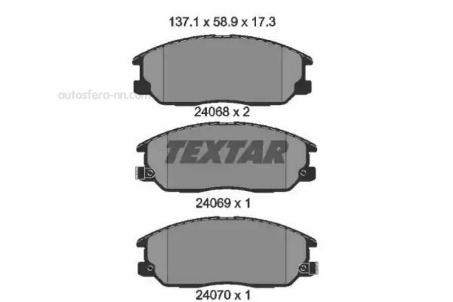 TEXTAR 2406801 Колодки тормозные TEXTAR 2406801