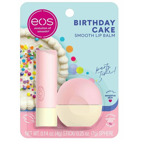 Бальзам для губ EOS Birthday Cake eos бальзам для губ organic apricot 1 шт eos бальзамы для губ