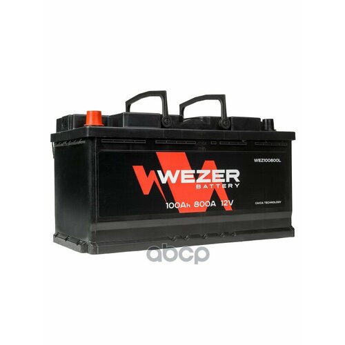 Wez100800l_аккумуляторная Батарея! 100Ah 800A +Слева 353/175/190 Wez100800l WEZER арт. WEZ100800L