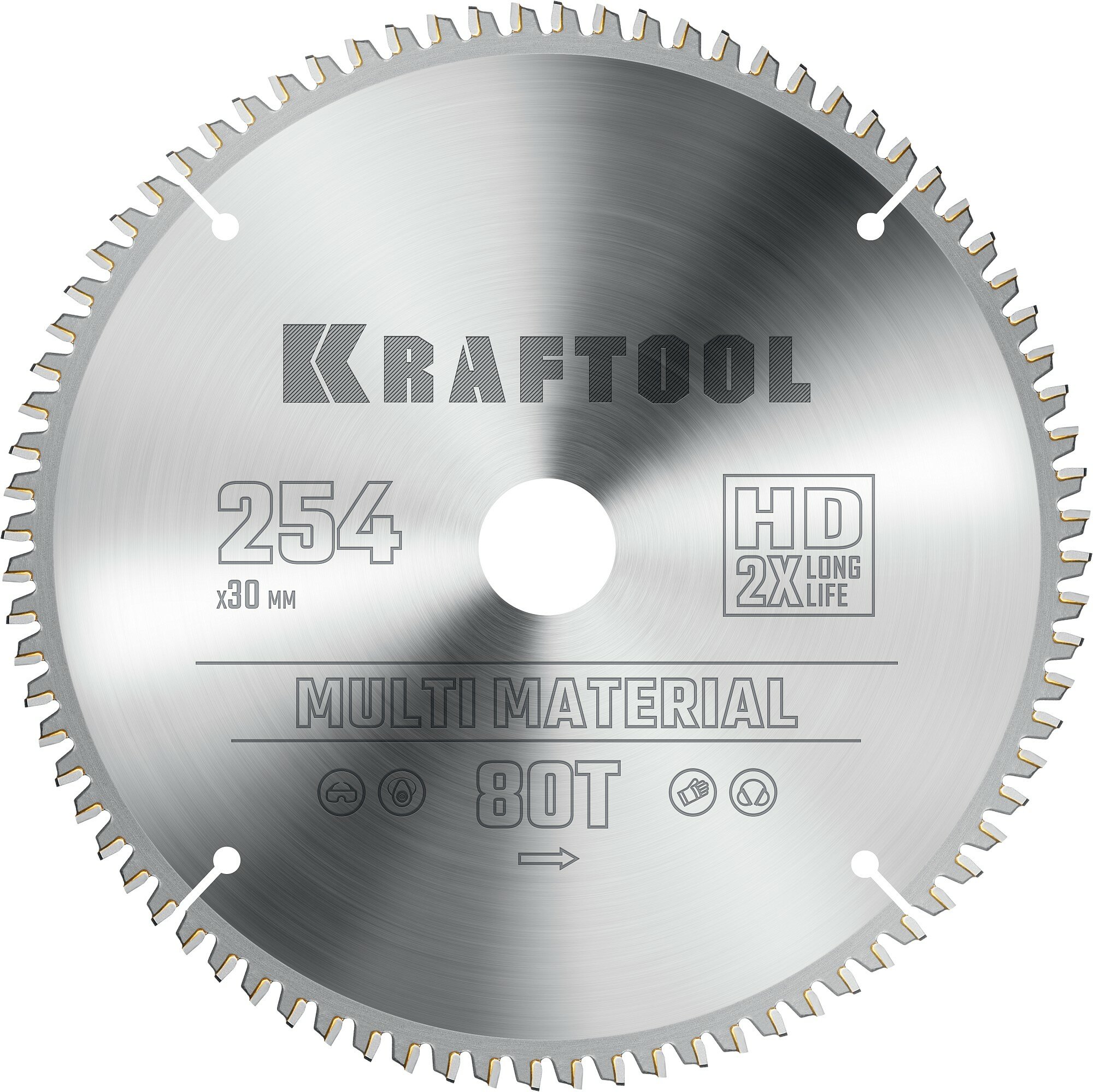 KRAFTOOL Multi Material 254х30мм 80Т диск пильный по алюминию