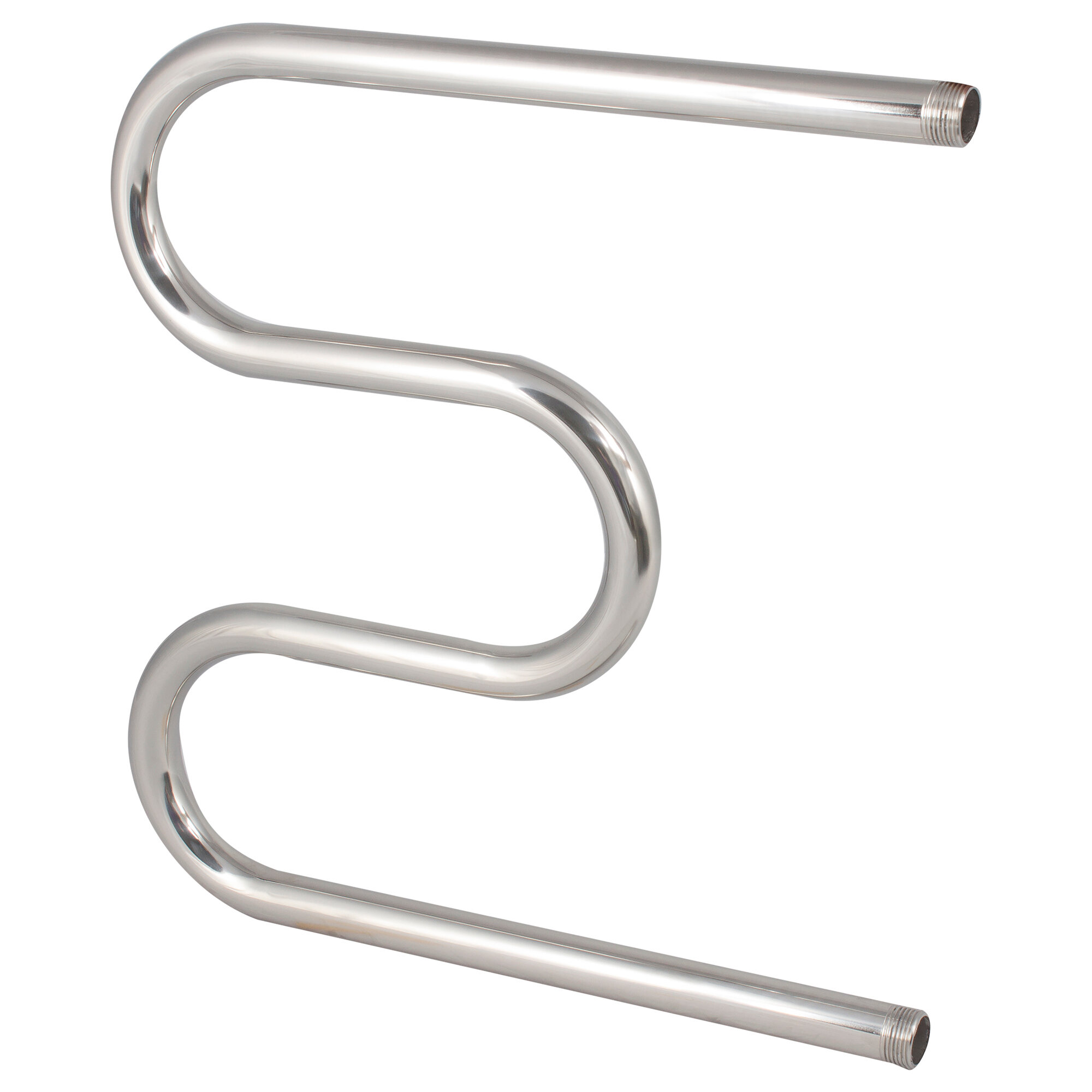 фото Полотенцесушитель водяной M-образный Equation 50х50 см боковая подводка 1" нержавеющая сталь цвет серебристый