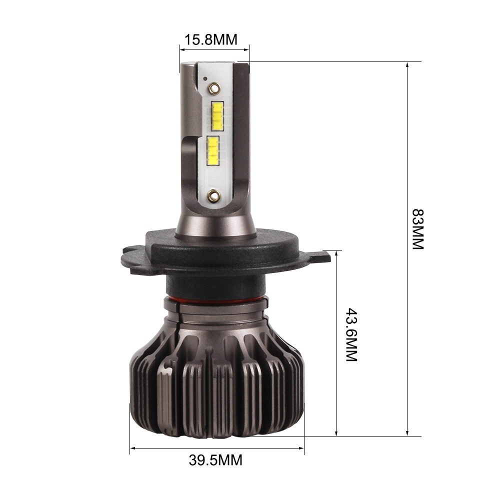 Светодиодные лампы Vizant K2 цоколь H4 с чипом CSP Y18 4400lm 5000k (2 )