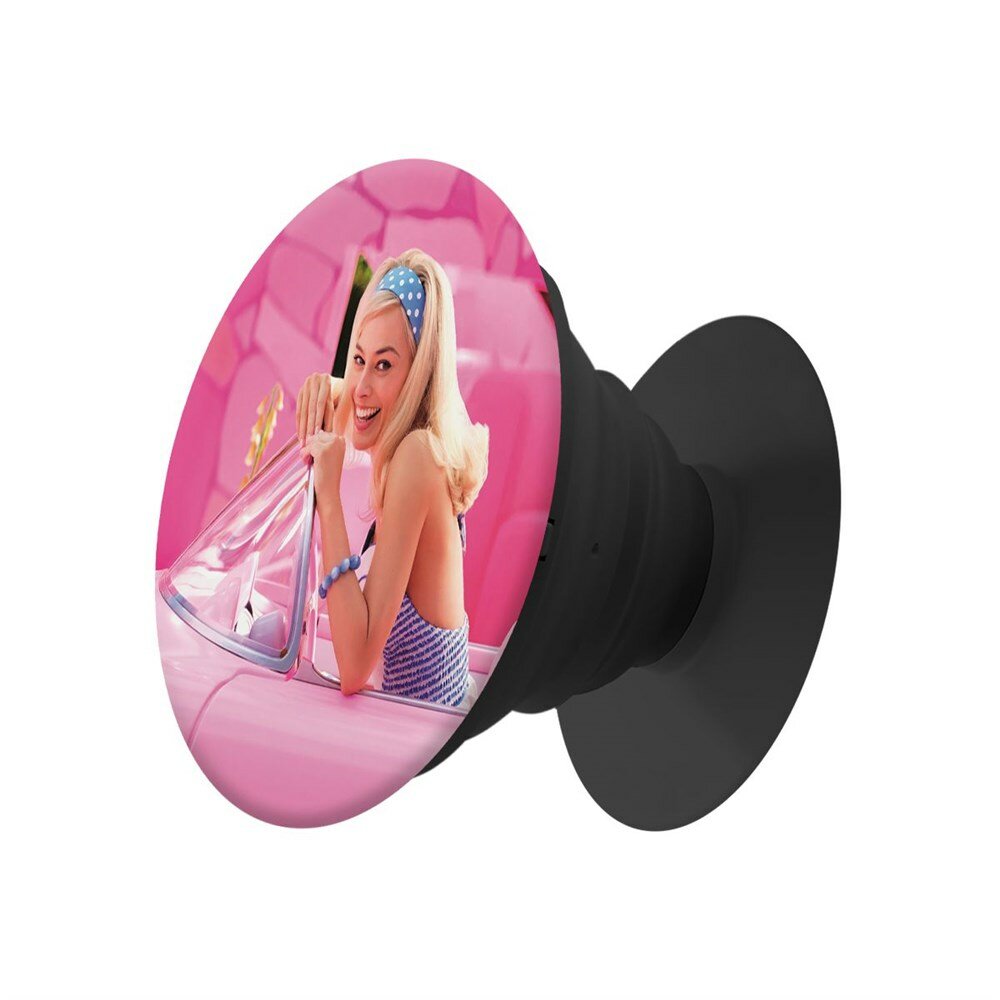 фото Пластмассовый держатель Krutoff для телефона Попсокет Барби в розовом