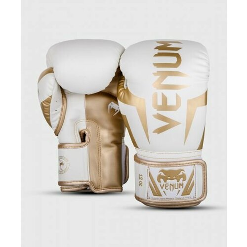 фото Перчатки для мма, бокса , тайского бокса venum elite white/gold 14 oz