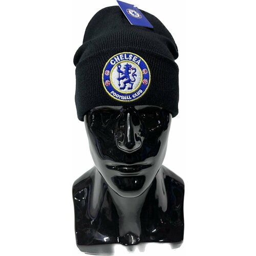 Шапка бини Chelsea Football Club Челси фк Шапка футбольного клуба CHELSEA FC, размер one size, черный челси лондон атрибутика для болельщика chelsea шарф chelsea шарф челси