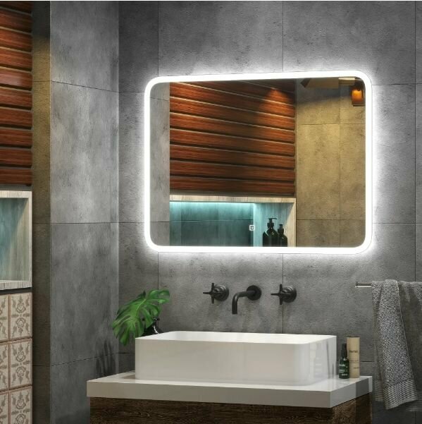 фото Зеркало LED с подсветкой и сенсором 80х60 см