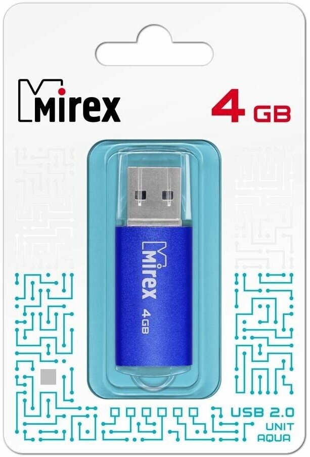 USB 4GB Mirex Unit Aqua