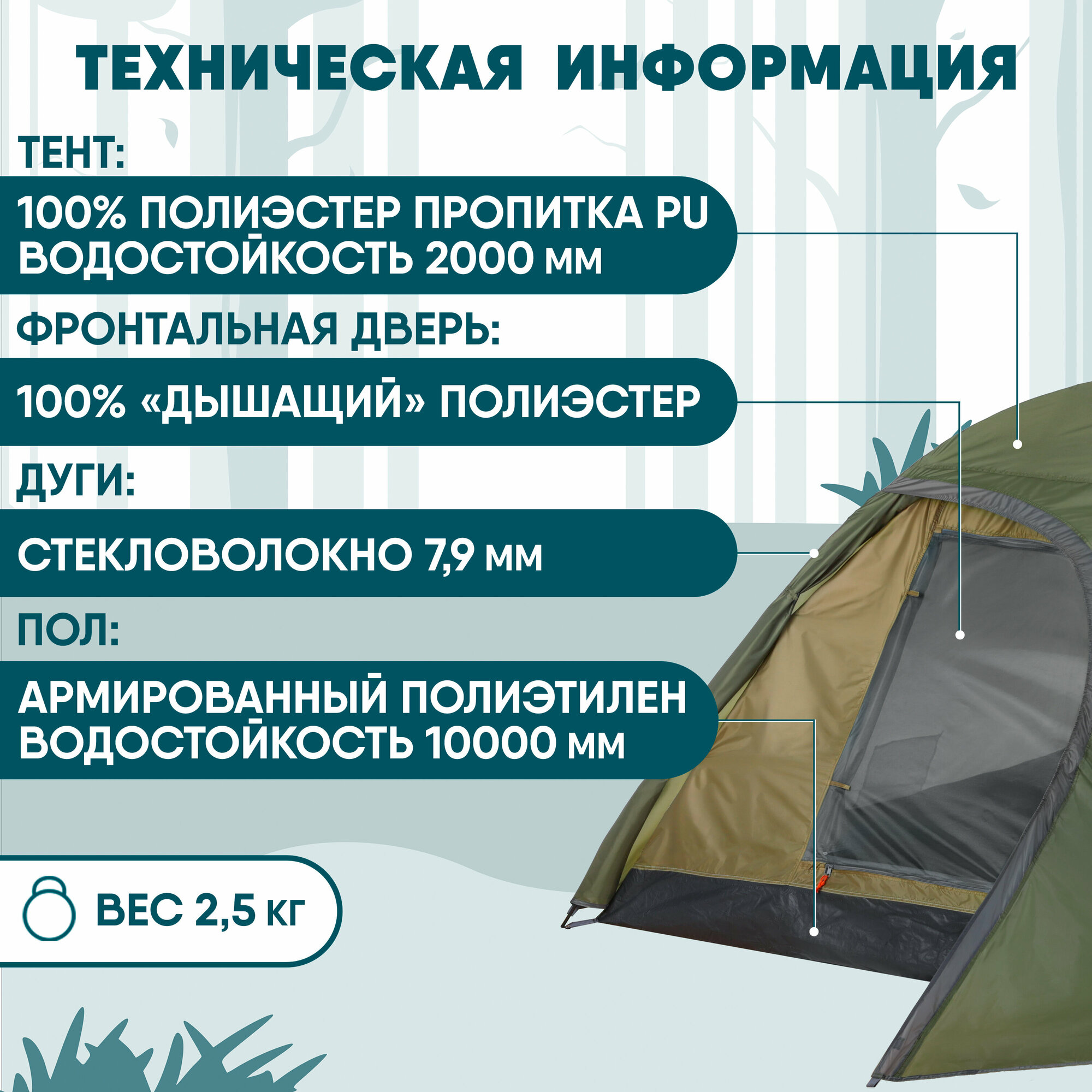 Палатка Jungle Camp - фото №7