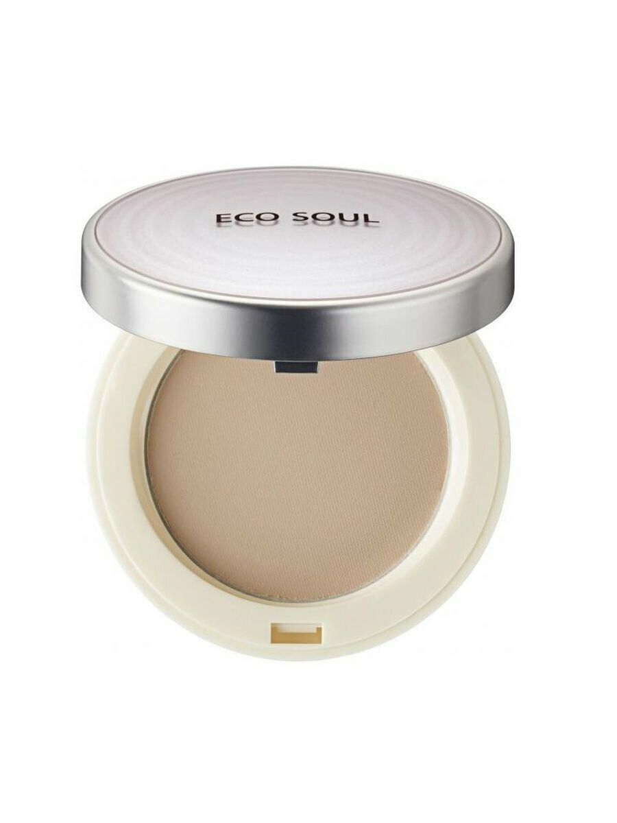 The Saem Пудра компактная Eco Soul Luxury Gold Pact, 21 Light Beige