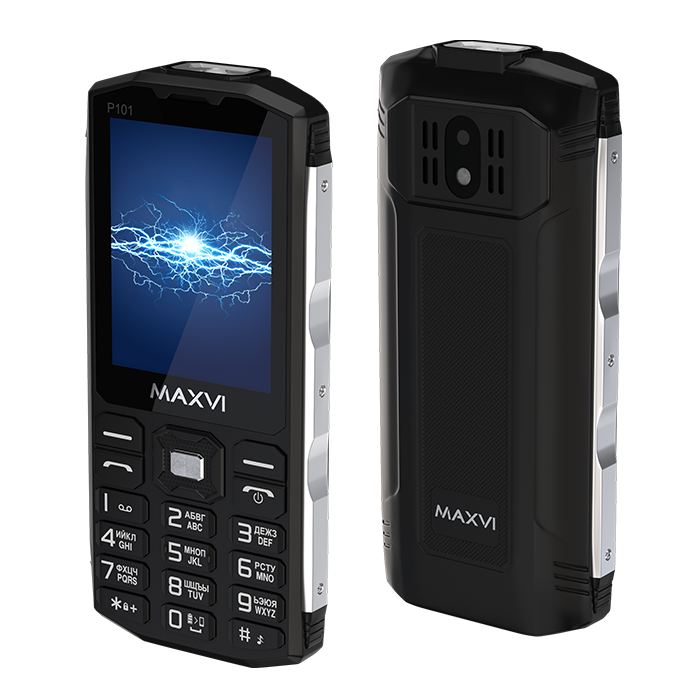 Телефон MAXVI P101, 2 SIM, черный