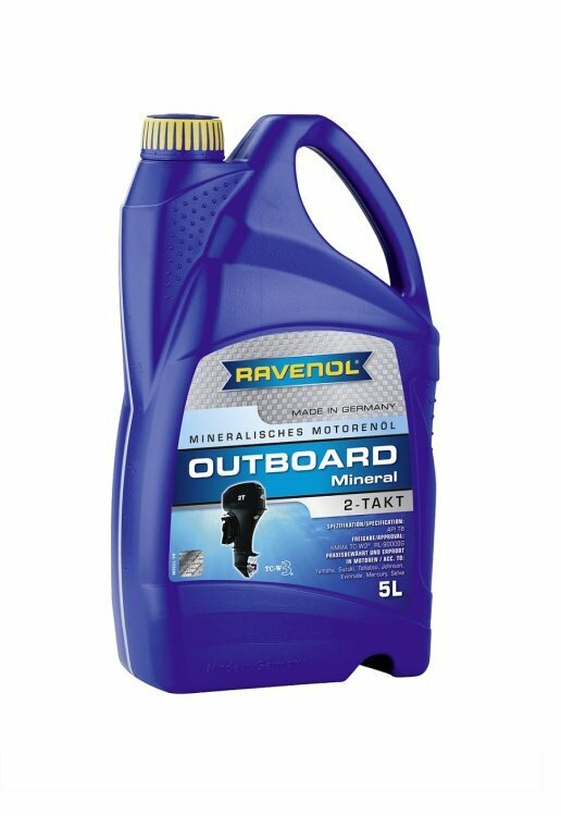 Минеральное моторное масло RAVENOL Outboardoel 2T Mineral