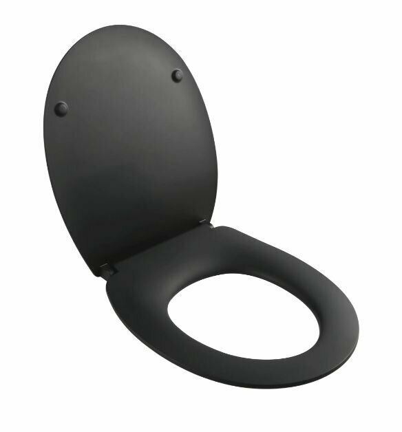 фото Сиденье для унитаза овальное, цвет чёрный