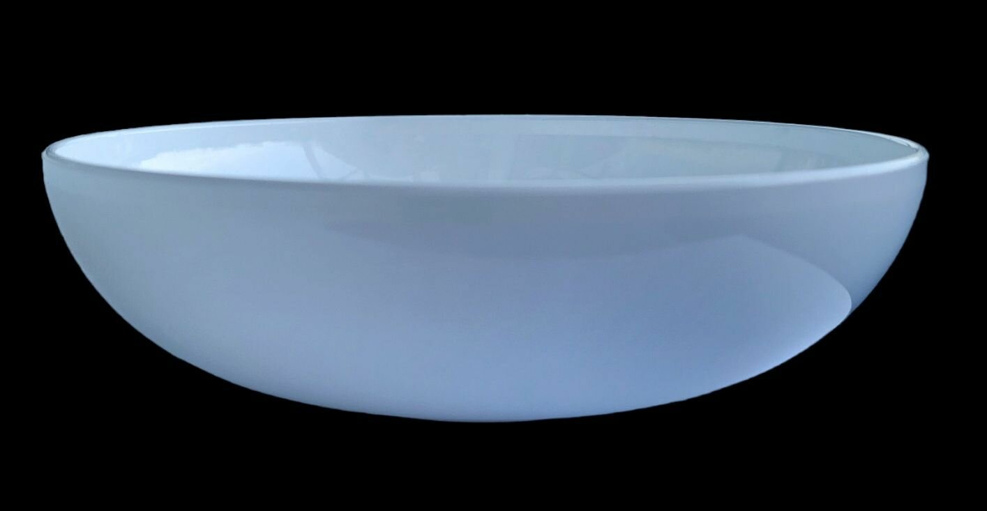 Тарелка с Крышкой (синей) для многоразового использования из Поликарбоната (плотного пластика) 600мл. (белая, 4 штуки) - фотография № 3