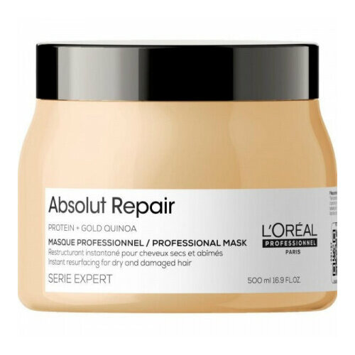 L'OREAL PROFESSIONNEL, SERIE EXPERT, Маска кремовая Absolut Repair Gold, для восстановления поврежденных волос, 500 мл