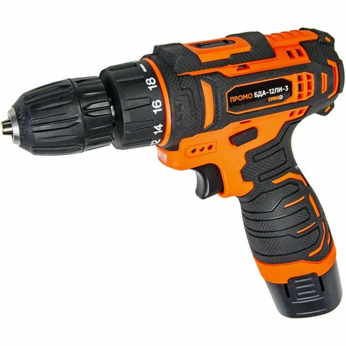 Дрель-шуруповерт аккумуляторная Спец Промо БДА-12ЛИ-3 12 В Li-ion 2х2 Ач 373400₽