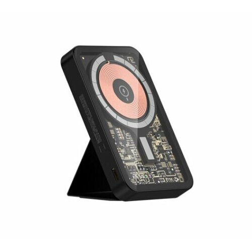 Магнитный аккумулятор RECCI Mars Series PD20W 3-in-1 Holder function 5000mAh с беспроводной зарядкой 15W Черный 4350₽