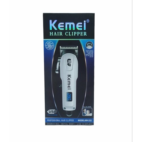 Профессиональная перезаряжаемая машинка для стрижки с дисплеем KEMEI KM-233 Цвет Бордовый 138900₽