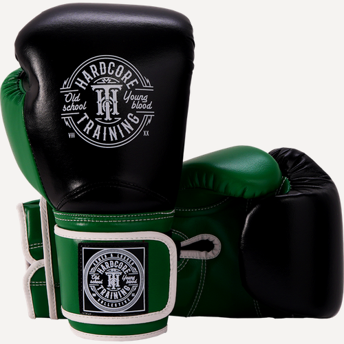 Изображение товара Боксерские перчатки Hardcore Training HardLea Black/Green. 8oz