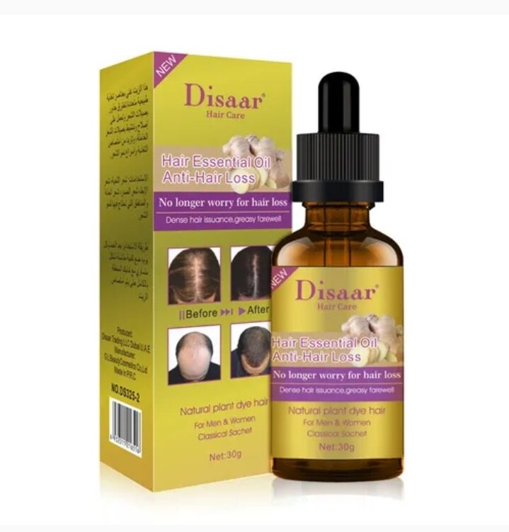 Изображение Имбирное масло disaar против выпадения волос hair essential oil anti-hair loss 30 гр