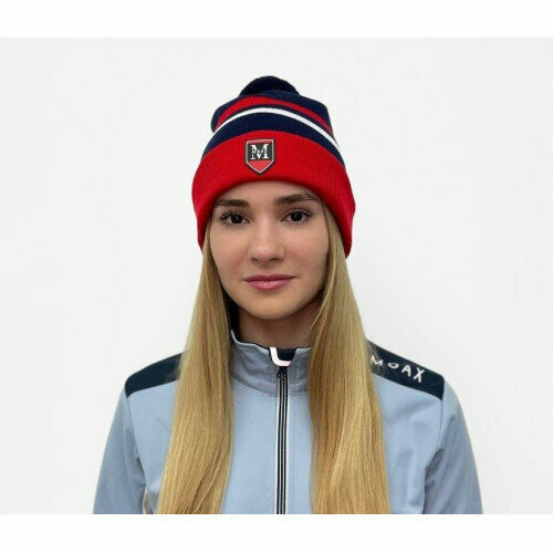 фото Шапка moaxsport, размер 58, синий, красный