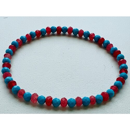 фото Браслет, 1 шт., размер 17.5 см, размер one size, розовый/голубой реализациатор