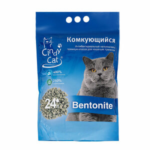 Комкующийся наполнитель для кошек Cindy Cat Bentonite 5кг (24л)