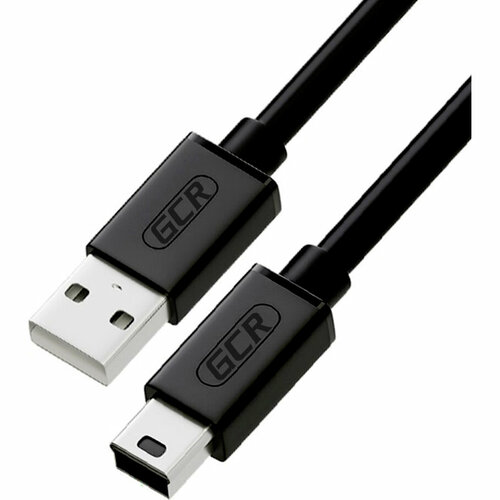 GCR Кабель PROF 3.0m USB 2.0, AM/mini 5P, черный, 28/24 AWG, экран, армированный, морозостойкий, GCR-UM2M5P-BD2S-3.0m Greenconnect GCR-UM2M5P-BD2S-3.0m