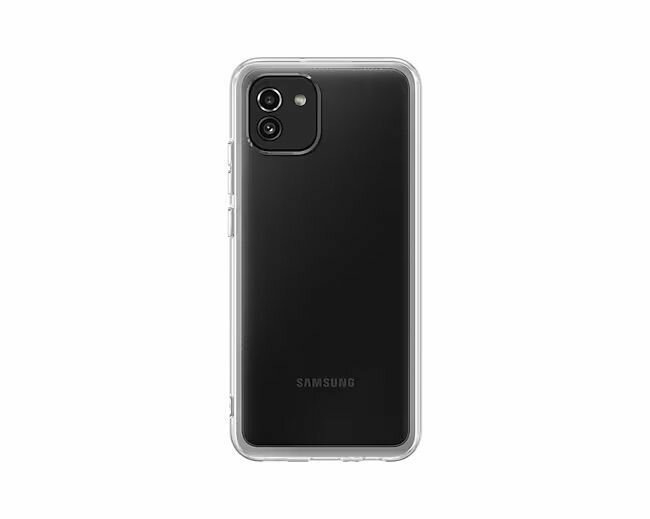 Чехол-накладка Samsung Galaxy A03 Soft Clear Cover прозрачный