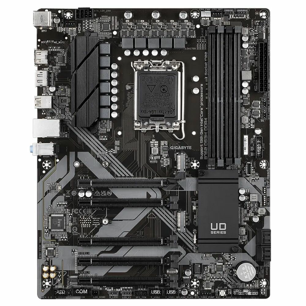 Материнская плата Gigabyte B760 DS3H DDR4, Socket 1700, Intel B760, 4xDDR4-3200, ATX, RTL — фото 1