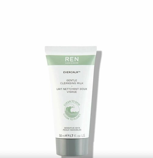 REN Clean Skincare MINI Очищающее нежное молочко Evercalm Gentle Cleansing Milk 50ml