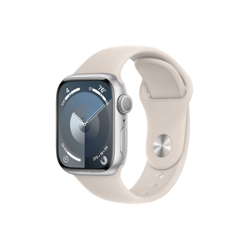 Умные часы Apple Watch Series 9 Aluminium Case 41 мм Silver with Starlight Sport Band