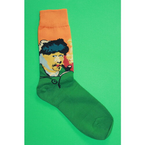 Носки Frida, размер 36-43, бирюзовый мужские носки звездная ночь зима ретро женские индивидуальные носки с рисунком ван гога носки с рисунком маслом смешные счастливые носк