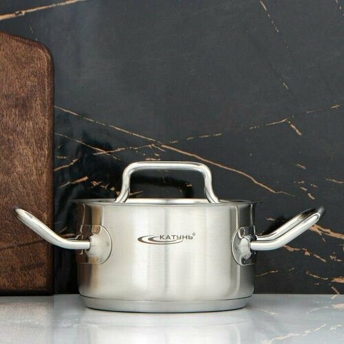 Кастрюля Общепит 1 л d 14 см металлическая крышка капсульное дно 5277₽