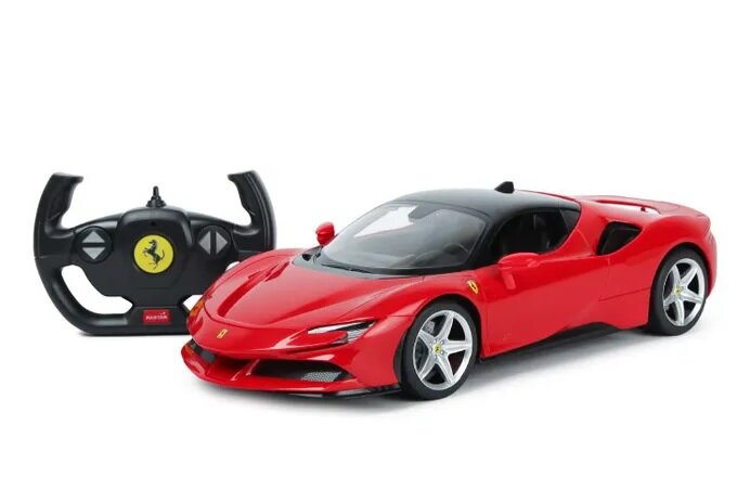 Машинка на радиоуправлении Rastar Ferrari SF90 Stradale (арт.97300), 1:14(33см), двери НЕ открываются. Красная