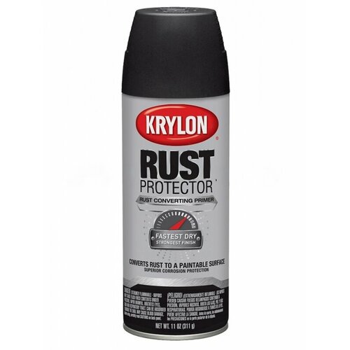 фото Грунт профессиональный антикоррозийный krylon rust protector, преобразователь ржавчины, черный полупрозрачный, 311 гр