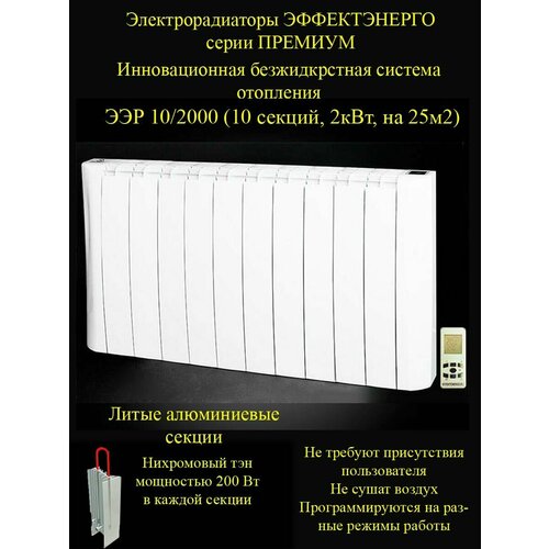 Электрорадиатор премиум ЭЭР 102000Вт высокоэффективный обогреватель конвектор на площадь 25м2 6022500₽