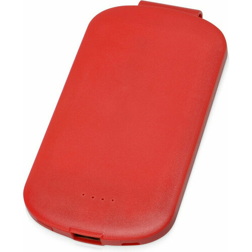 Портативное зарядное устройство Pin на 4000 мАч с большой площадью нанесения и клипом для крепления к одежде или сумке красный 122400₽