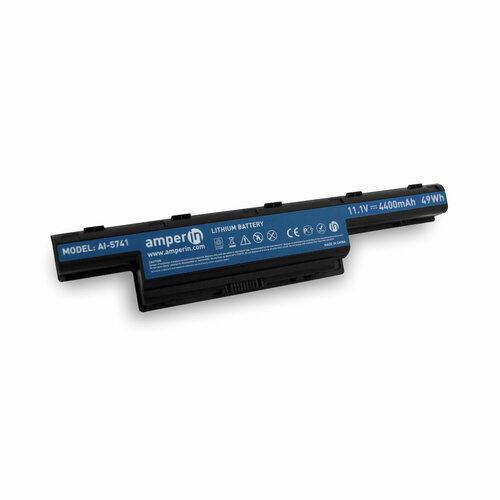 аккумуляторная батарея для ноутбука acer aspire 5741 5733 4551 4741 4740 7800mah oem черная Аккумулятор Amperin для ноутбука Acer Aspire 5741 4741 серий 11.1v 4400mah AI-5741