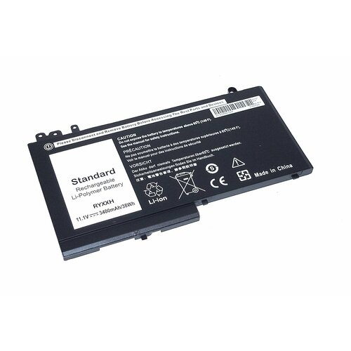 Аккумулятор для ноутбука Dell Latitude E5250 (RYXXH) 11.1V 38Wh черная OEM аккумулятор акб аккумуляторная батарея ryxxh для ноутбука dell latitude e5250 11 1в 38вт черный