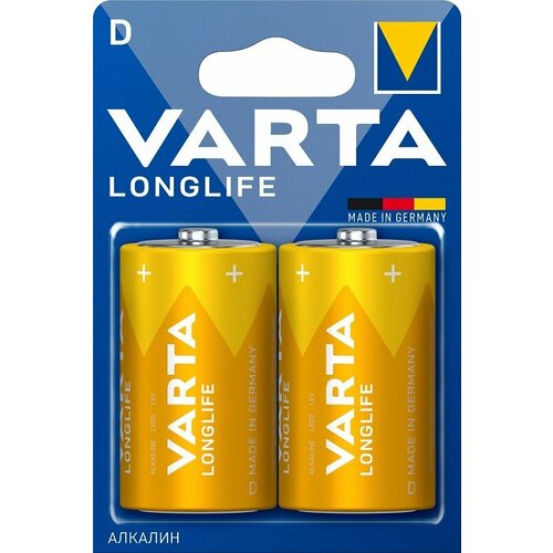 Батарейки VARTA LONGLIFE D LR20 BL2 (блистер 2шт)