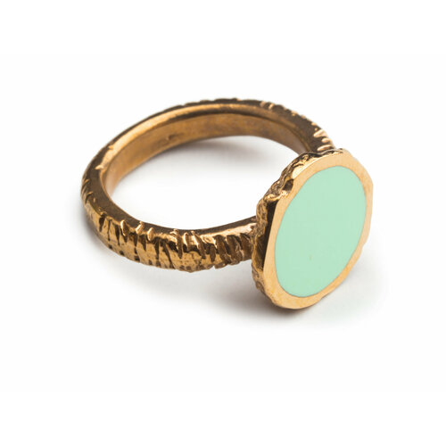 Кольцо Elena Camilla Bertellotti, эмаль, размер 17, зеленый кольцо elena camilla bertellotti эмаль размер 18 синий