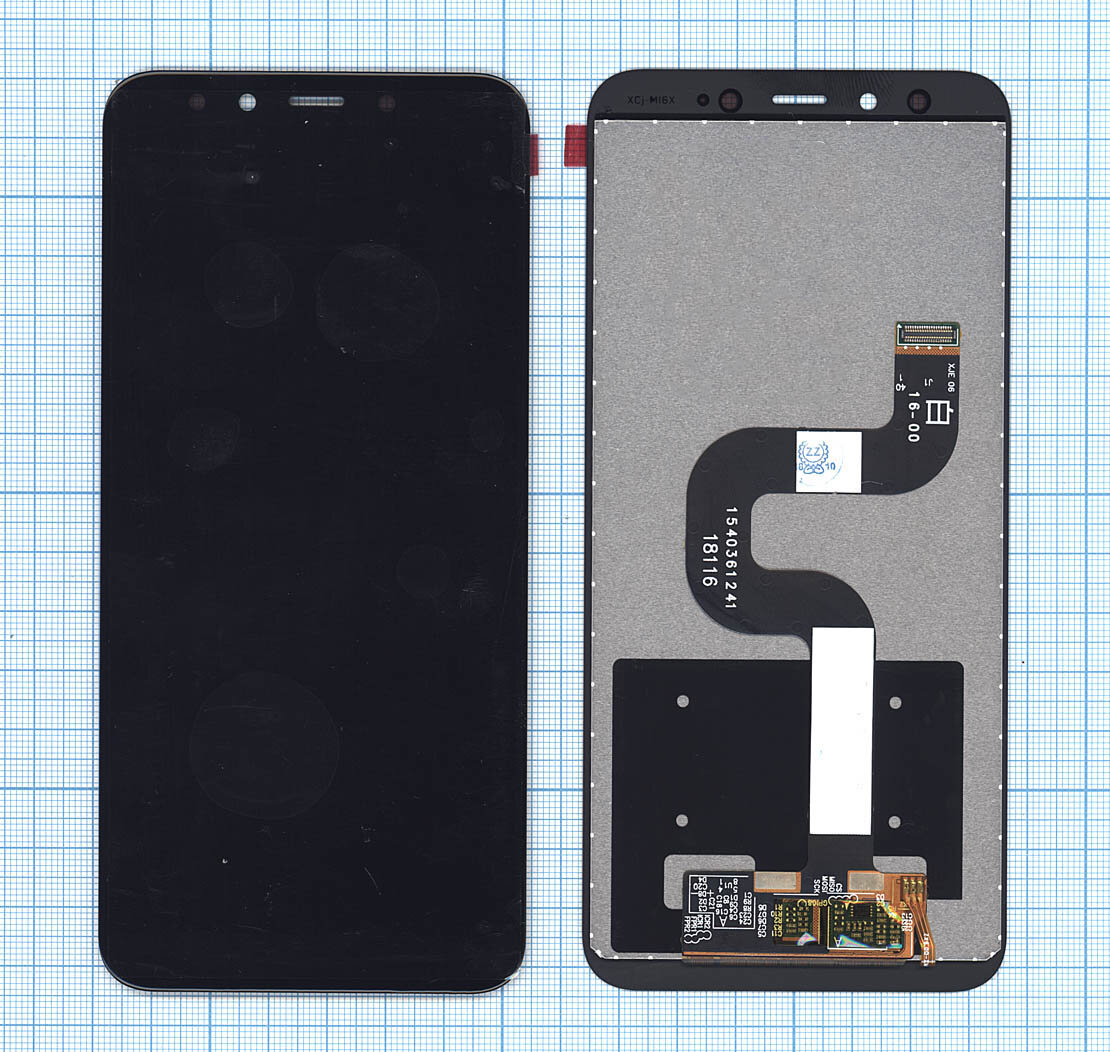 Дисплей (модуль) для телефона Xiaomi Mi A2 / Mi 6X, черный