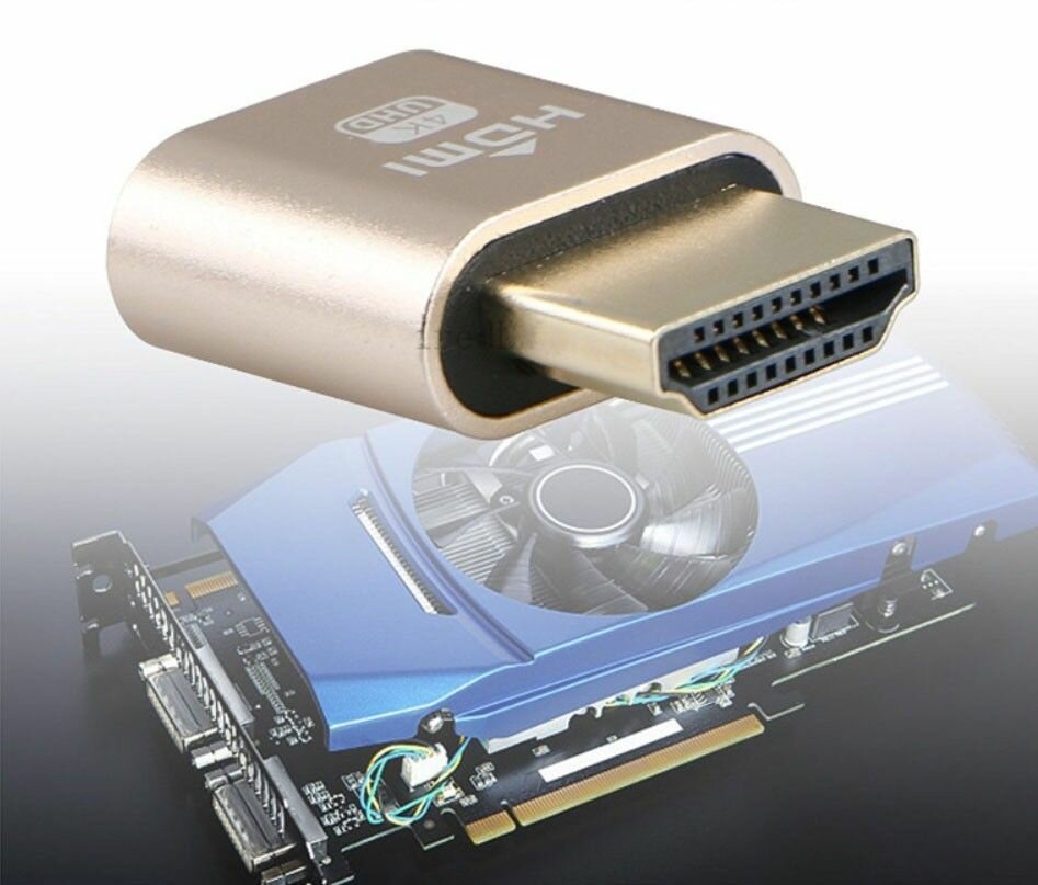 Эмулятор монитора / виртуальный дисплей HDMI Display для майнинга