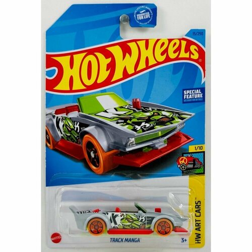 Машинка Hot Wheels коллекционная TRACK MANGA серый; салатовый HKK14 треки авторалли и парковки mattel hot wheels track builder set house stunt deluxe ggp93