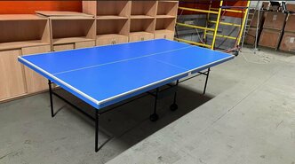 Теннисный стол складной, для помещений, Муром, цвет синий, стандартный размер, 274х152,5х76см