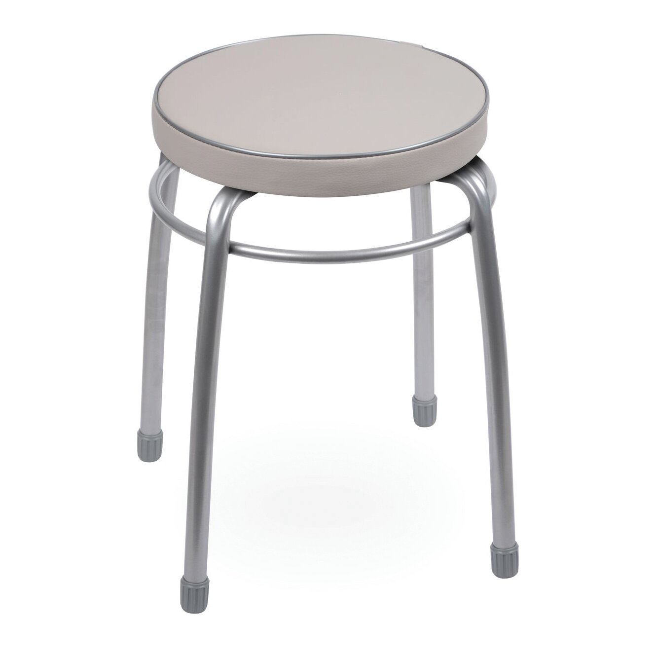 Табурет Nika Фабрик 1, мягкое круглое сиденье, d 32 см, серый