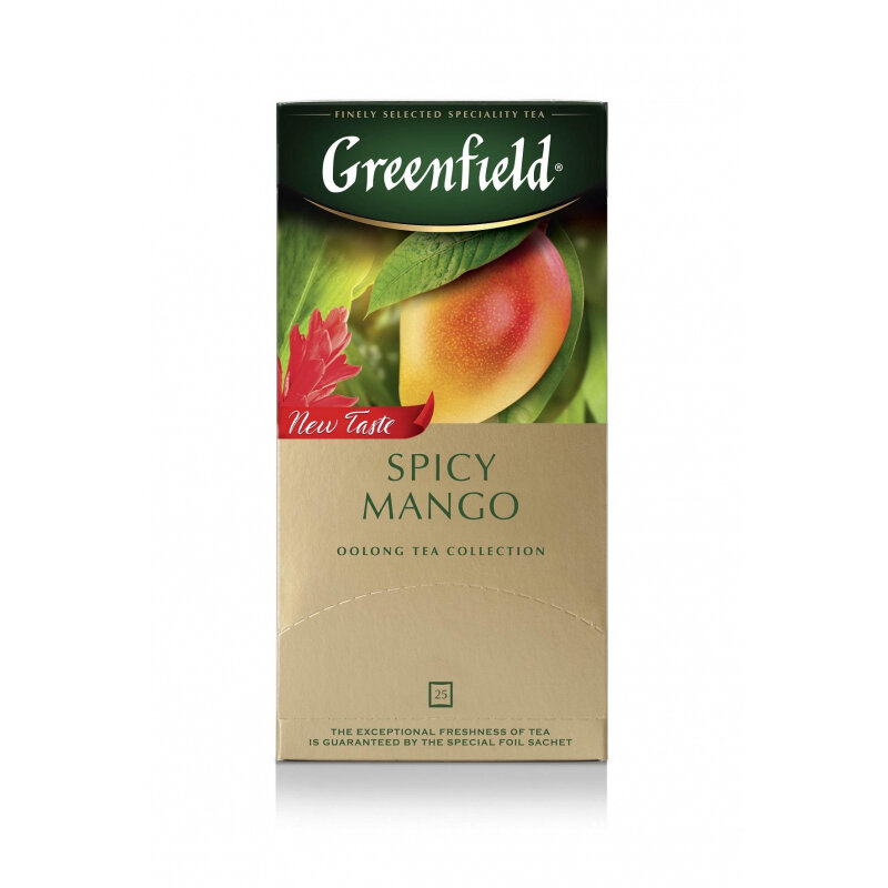 Чай улун Greenfield Spicy Mango в пакетиках, манго, имбирь, 25 пак. - фотография № 3