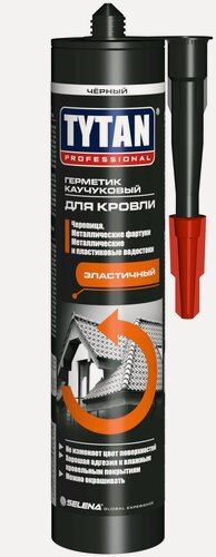 Изображение товара Герметик каучуковый для кровли Tytan Professional Черный 310мл